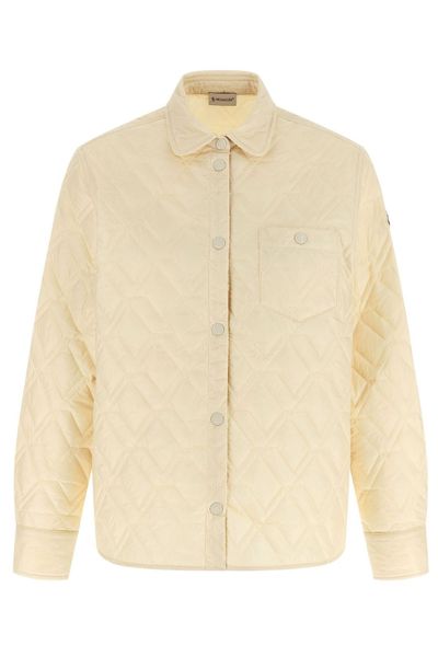 Moncler Diamond-Quilted Padded Shirt Jacket