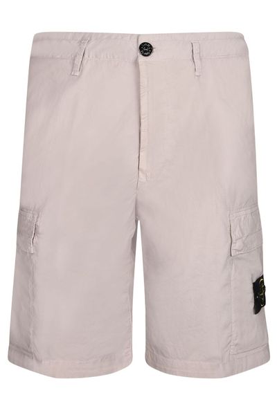 Stone Island Logo Patch Cargo Bermuda Shorts