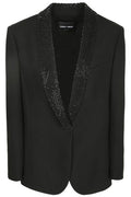 Giorgio Armani Embellished Lapel Blazer
