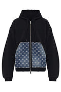 Dsquared2 Monogram Denim Panel Hoodie