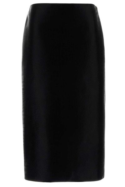 Gucci Printed Leather Midi Skirt