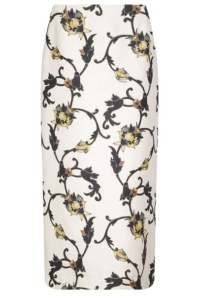 La Doublej Floral Print Pencil Skirt