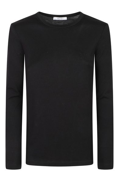 Max Mara Mxmvicini Long-Sleeved Crewneck Ribbed Top