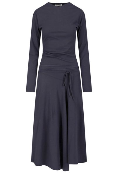 Lemaire Fluid Long-Sleeve Tied-Waist Dress