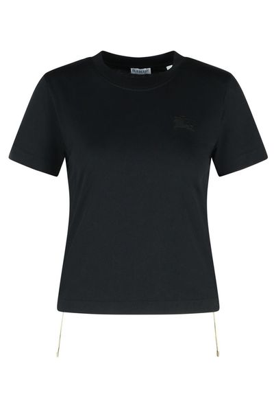 Burberry Ruched Detailed Crewneck T-Shirt