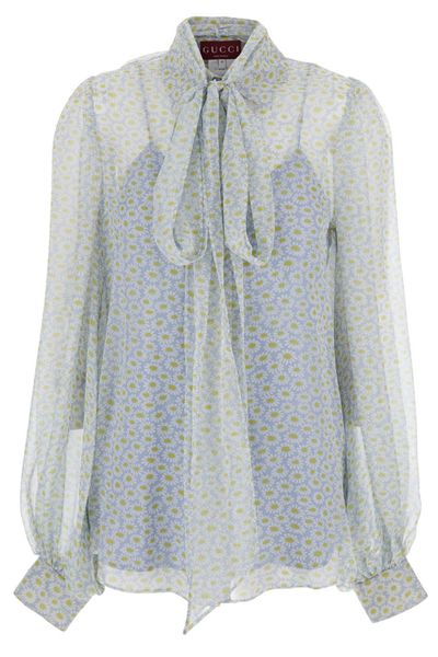 Gucci Printed Chiffon Shirt