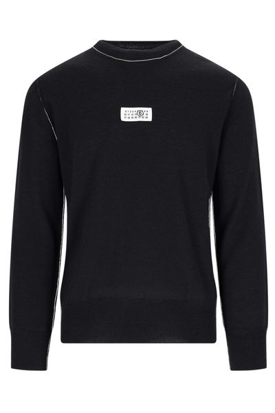 MM6 Maison Margiela Logo Patch Crewneck Jumper