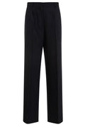 Miu Miu Logo-Patch Pinstriped Straight-Leg Trousers