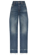 Chloé High-Waisted Frayed Edge Jeans