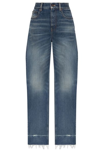 Chloé High-Waisted Frayed Edge Jeans