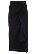 Dries Van Noten Ruffled Asymmetric Hem Midi Skirt