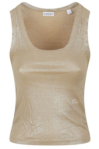 Burberry Metallic Ribbed Tank Top