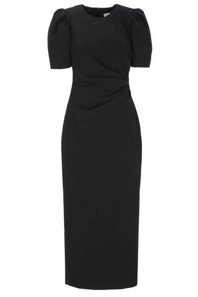 Carolina Herrera Ruched Puff-Sleeve Dress