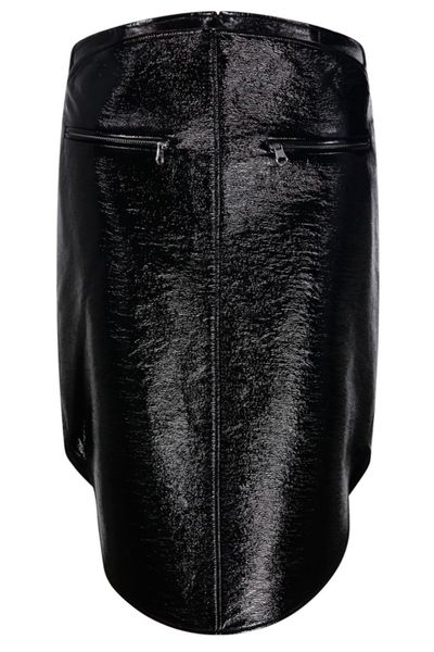 Courrèges Circle Vinyl Midi Skirt