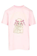 Ganni Poodle Logo Printed Crewneck T-Shirt
