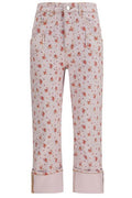 Ganni Floral Turn-Up Capri Jeans
