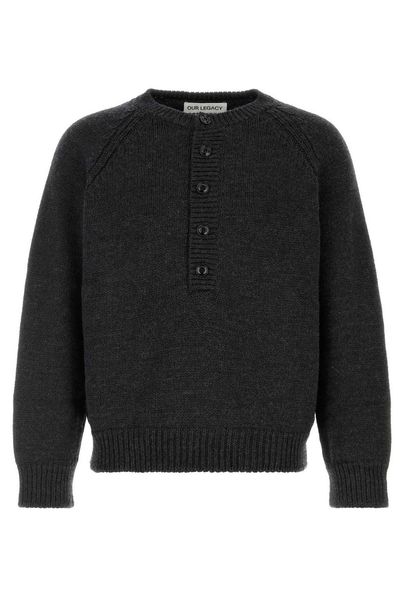 Our Legacy Buttoned Henley Knitted Sweater