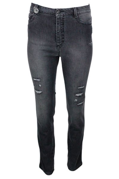 Ermanno Scervino Distressed Cropped Jeans