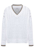 Brunello Cucinelli Embellished V-Neck Knitted Jumper