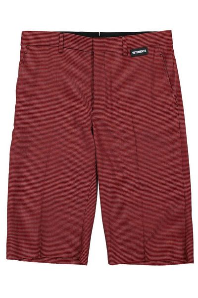Vetements Houndstooth Straight Leg Shorts