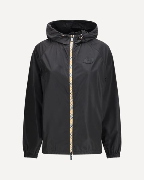Burberry Check Trim Hooded Jacket