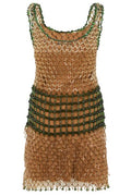 Alberta Ferretti Beaded Fringe Mini Dress