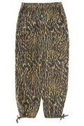 Ganni Leopard Printed Cargo Trousers