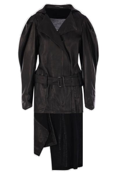 Yohji Yamamoto Asymmetric Belted Coat