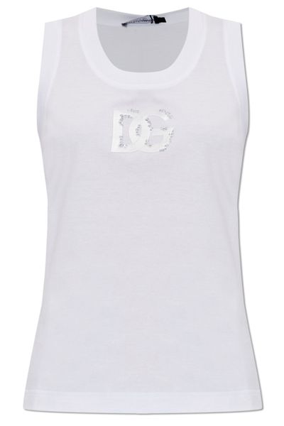 Dolce & Gabbana Logo Embellished Tank Top
