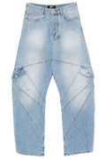 Amiri Panelled Wide-Leg Jeans