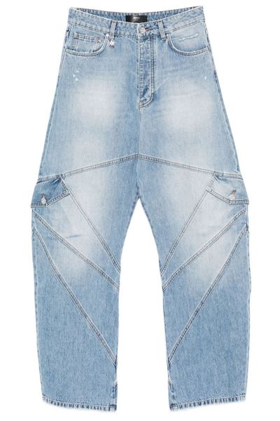 Amiri Panelled Wide-Leg Jeans