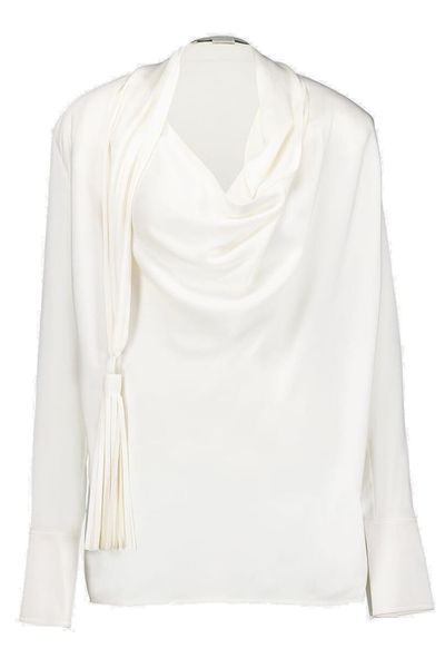 Stella McCartney Long-Sleeved Tassel Draped Top