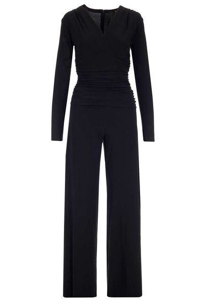 Norma Kamali V-Neck Gathered Jumpsuit
