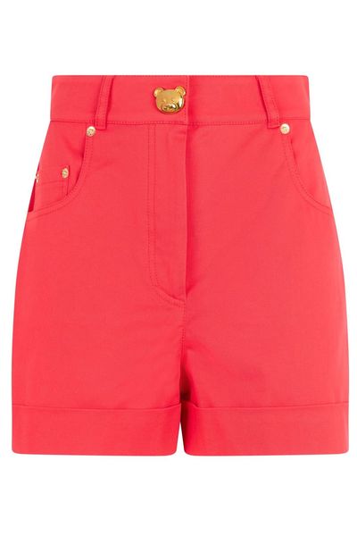 Moschino High-Waist Turn-Up Shorts