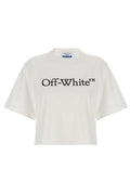 Off-White Logo Printed Crewneck Cropped T-Shirt