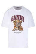 Ganni Tiger Printed Crewneck T-Shirt