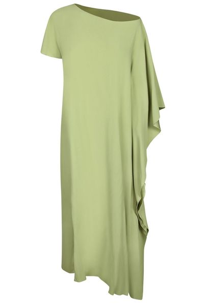Chantal Lenoir Asymmetric Cape Maxi Dress