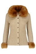 Saint Laurent Cable-Knit Button-Up Cardigan