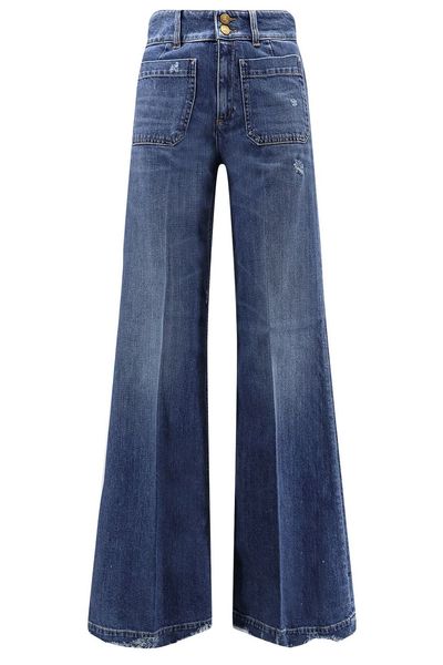 The Seafarer Flared Patch-Pocket Jeans