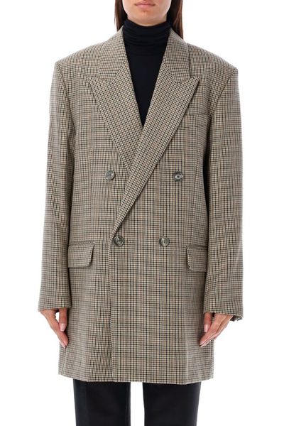 AMI Paris Houndstooth Double Breasted Blazer
