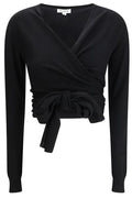 Alaïa Long Sleeve Decorative Tie Top