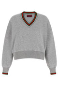 Gucci Web Jersey V-Neck Sweatshirt