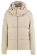 Moorer Ghiara Ls 9 Hooded Knitted-Sleeve Down Jacket