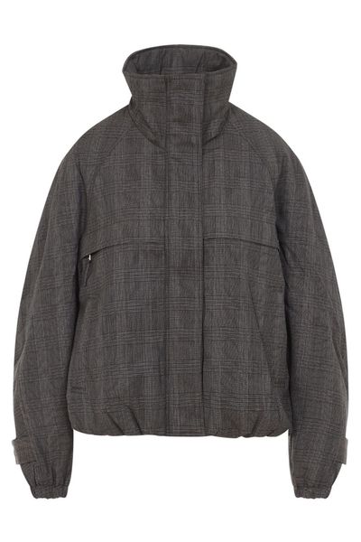 Acne Studios Checked High Collar Jacket