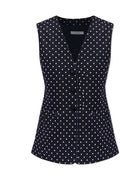 Max Mara Polka-Dot Buttoned Vest
