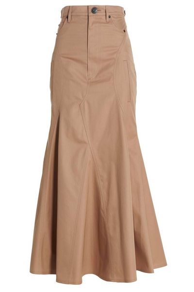 Burberry High-Waist Flared Skirt