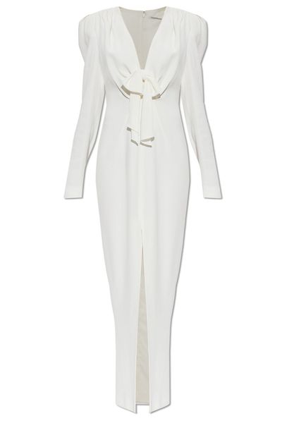 Alessandra Rich Bow Detail Long Dress