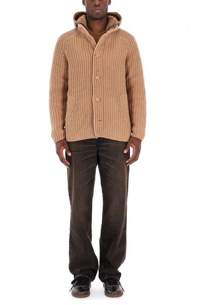 Herno Hooded Knitted Button-Up Cardigan