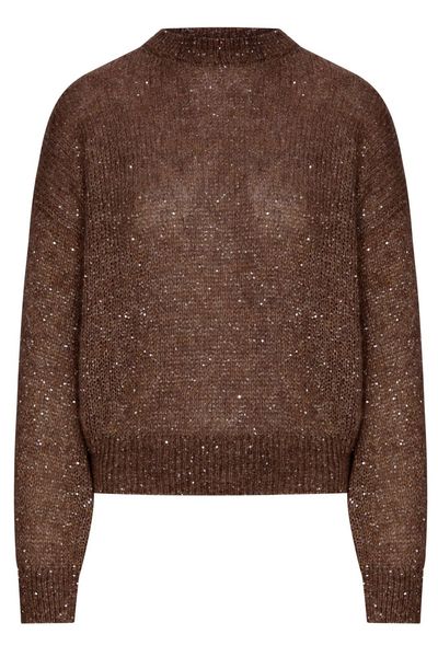 Brunello Cucinelli Diamante Oversized Knitted Jumper