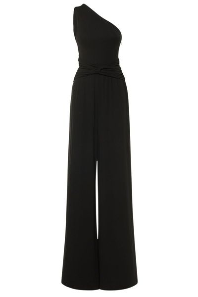 Michael Kors Collection One-Shoulder Wide-Leg Jumpsuit